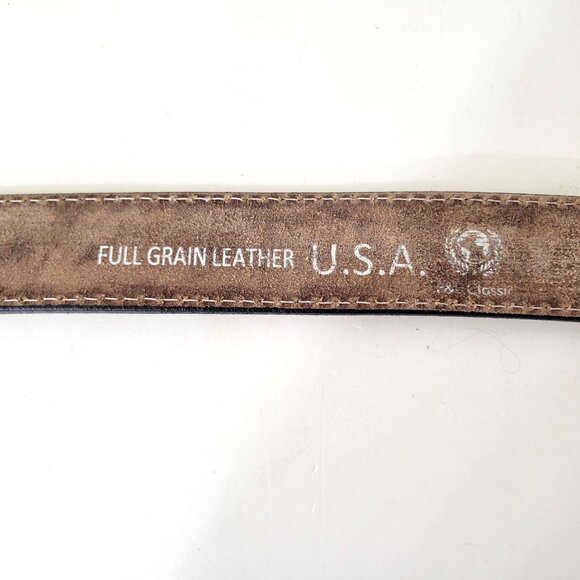 Bergamot Brass Works Clipper Ship Buckle with Tooled Leather Belt Size 40. - Picture 5 of 9